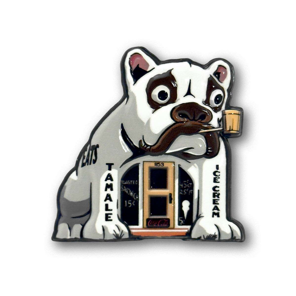 BULLDOG BALL CLUB ブリキ看板 ボトルキャップ型　ビンテージ BULLDOG BALL CLUB ブリキ看板 ボトルキャップ型 ビンテージ