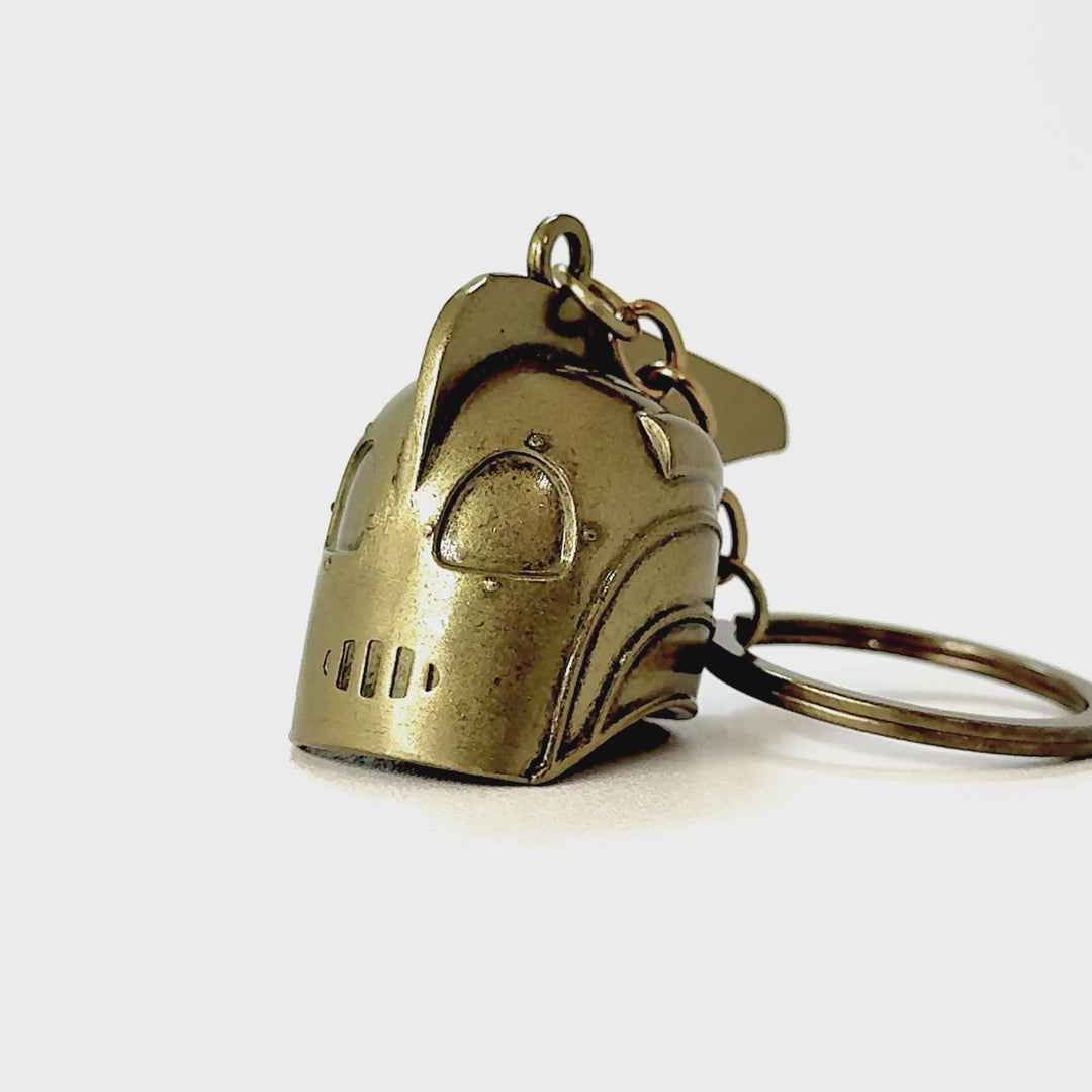The Rocketeer Helmet Keychain – Antique Gold