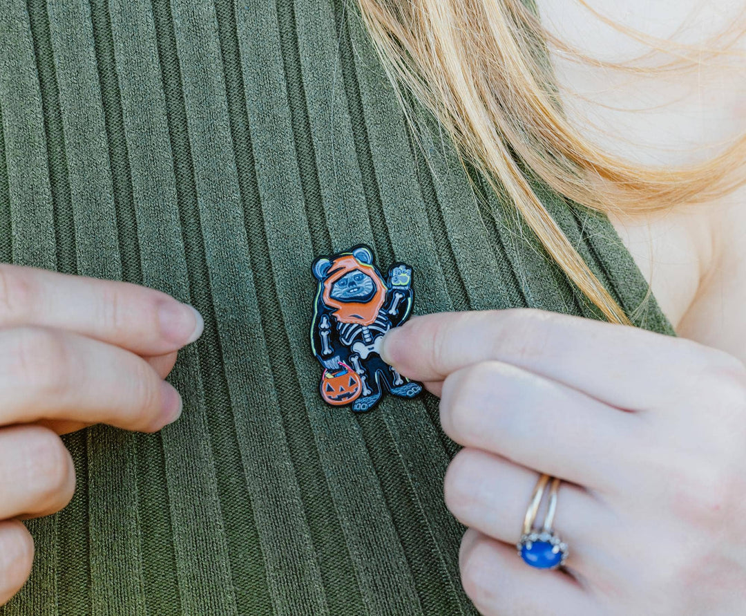 Star Wars Halloween Ewok Skeleton Enamel Pin