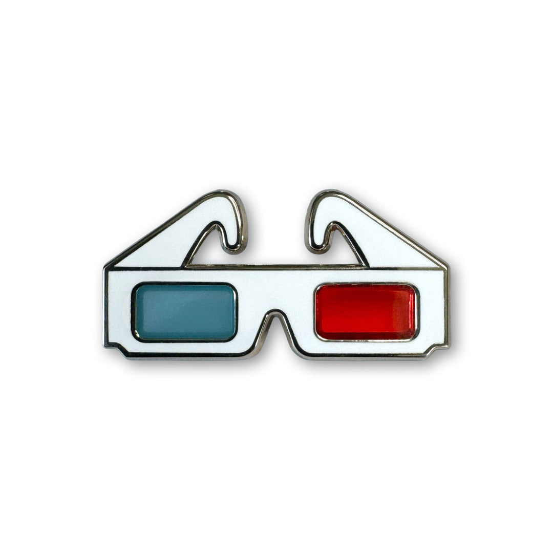 3D Glasses Enamel Pin