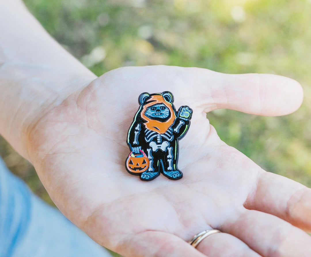 Star Wars Halloween Ewok Skeleton Enamel Pin
