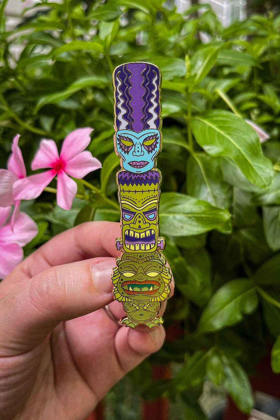 Classic Monsters Tiki Totems – Enamel Pins
