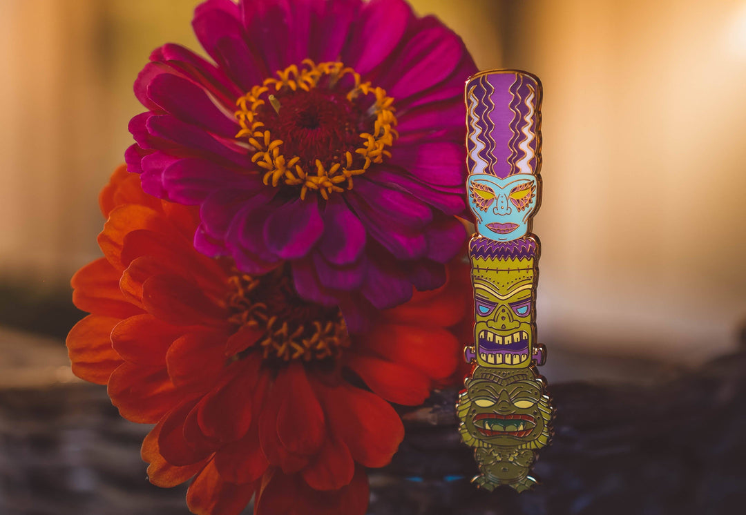 Classic Monsters Tiki Totems – Enamel Pins
