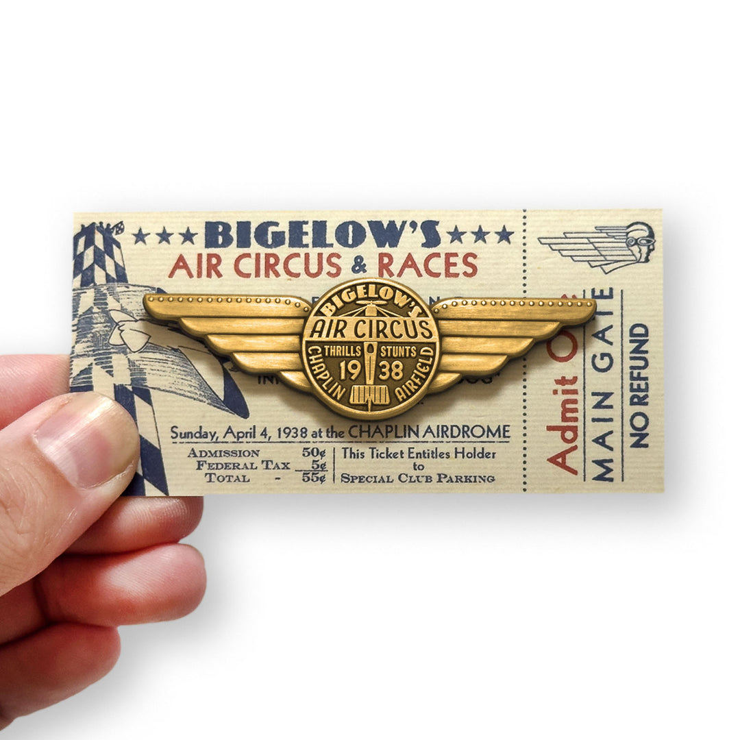 The Rocketeer "Bigelow Air Circus" Wings Pin