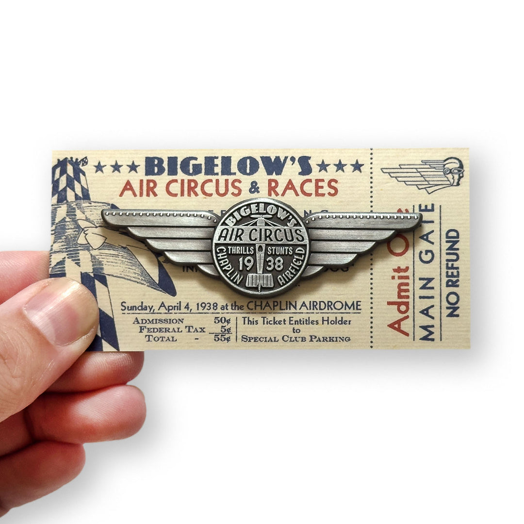 The Rocketeer "Bigelow Air Circus" Wings Pin