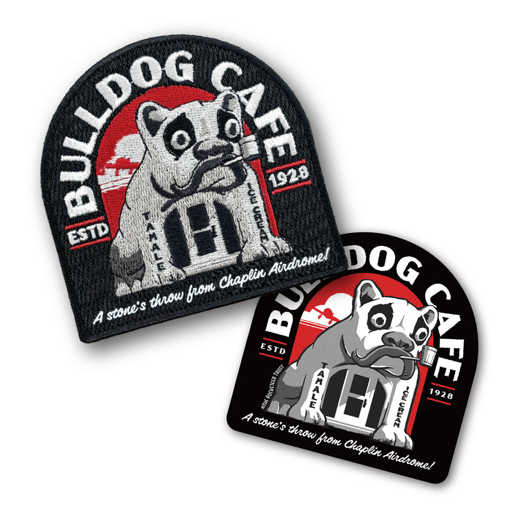 The Rocketeer "Bulldog Cafe" Patch & Sticker Set