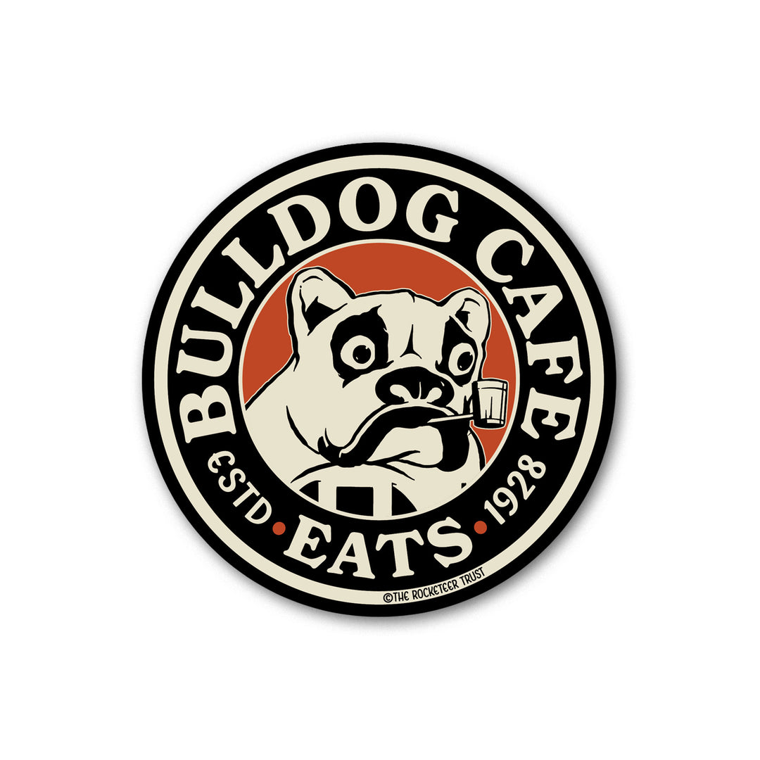 The Rocketeer "Bulldog Cafe" Logo Patch & Sticker Set