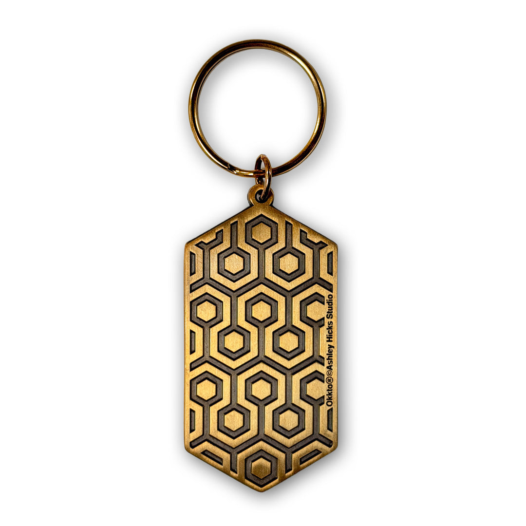 Hicks Hexagon Enamel Keychain