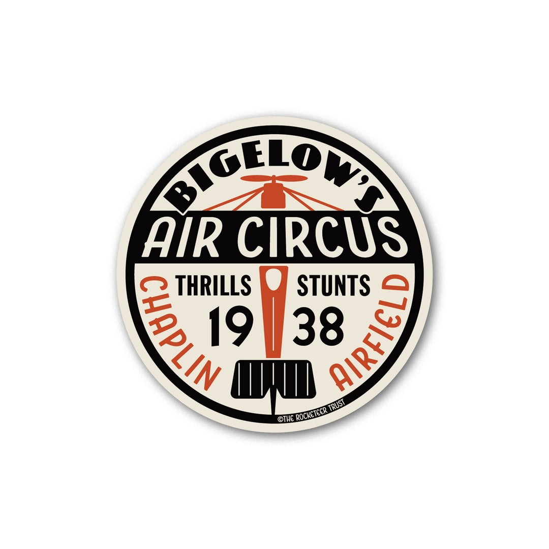The Rocketeer "Bigelow Air Circus" Patch & Sticker Set