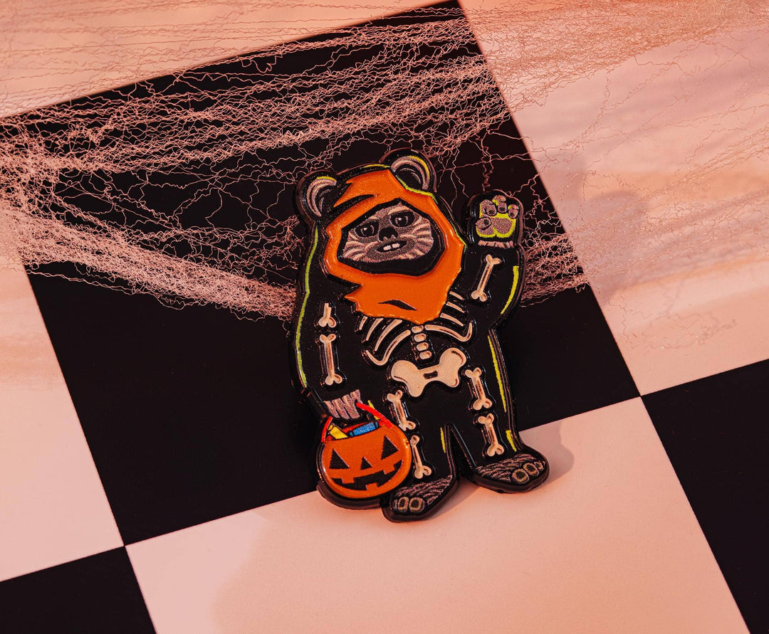 Star Wars Halloween Ewok Skeleton Enamel Pin