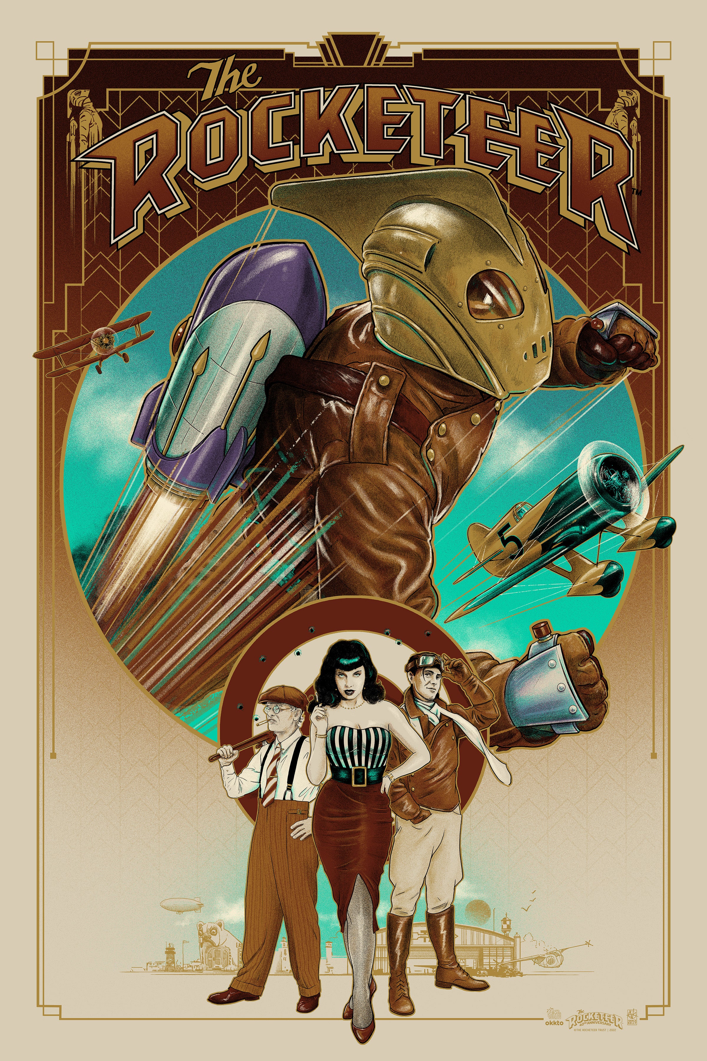 The Rocketeer 40th Anniversary Poster by Vance Kelly – Okkto