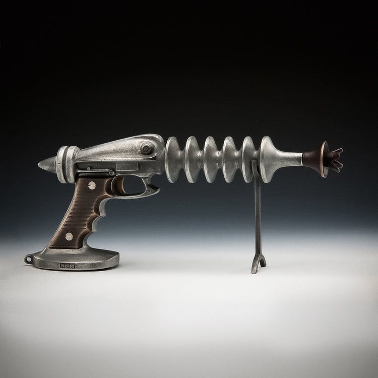 Scott Nelles's handmade metal ray gun sculpture